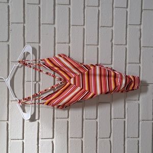 No Boundaries Multicolor Striped 1 Piece Swim Suit. Size Junior Large(11-13)